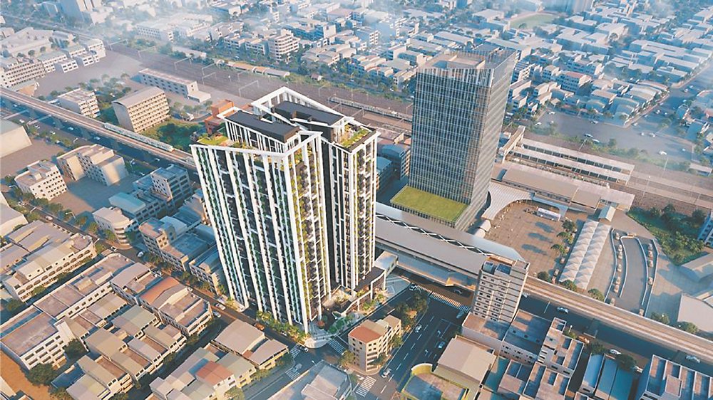 ●RK1站西基地開發的電腦模擬圖。圖/高雄捷運局提供 image